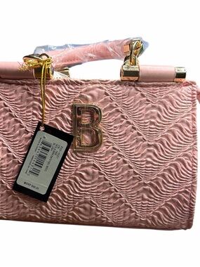 bebe Blush Nola Mini Satchel with Gold Accents MSRP $99